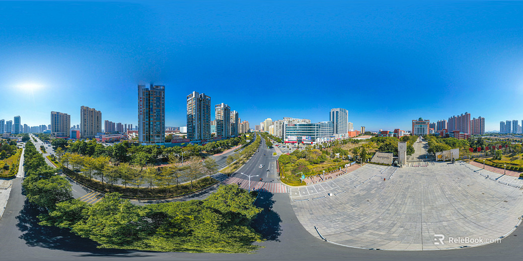 HDR urban ecological greening panorama texture