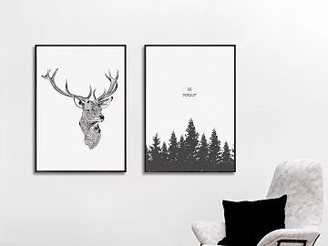 Animal painting 3d model