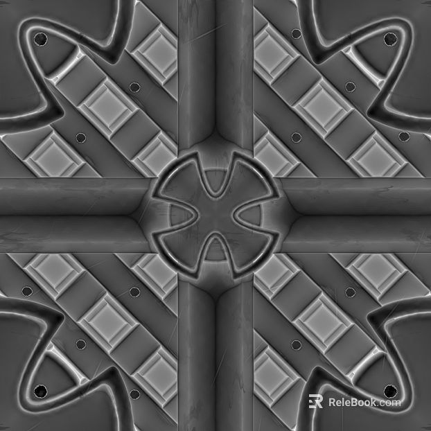 Dark gray old metal relief wall decoration texture