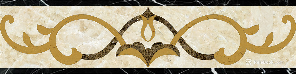 Wall line Waist line Black marble skirting line texture