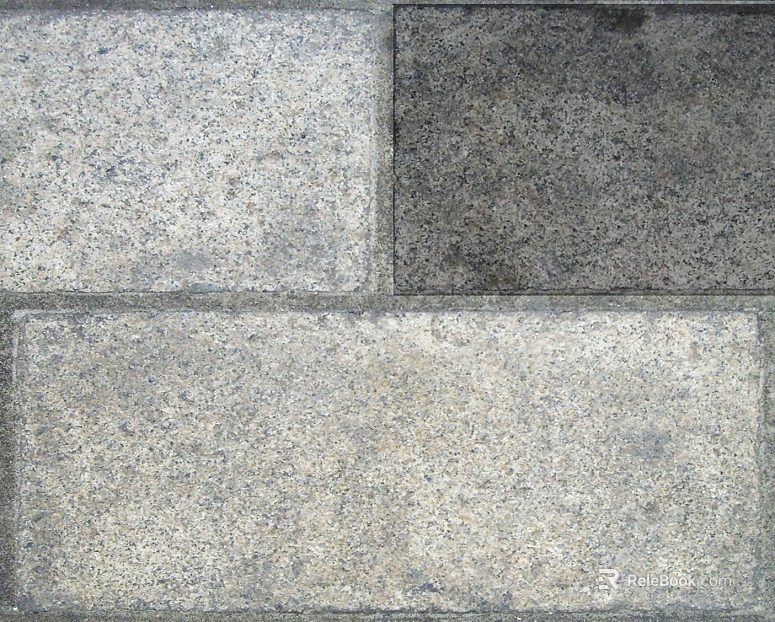 Light gray dark gray granite outdoor paving brick texture