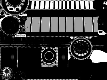 Black and white mechanical wind metal panel map texture (ID:ffaeh502339)