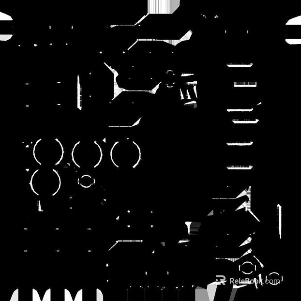 Black and white mechanical-style bump map texture